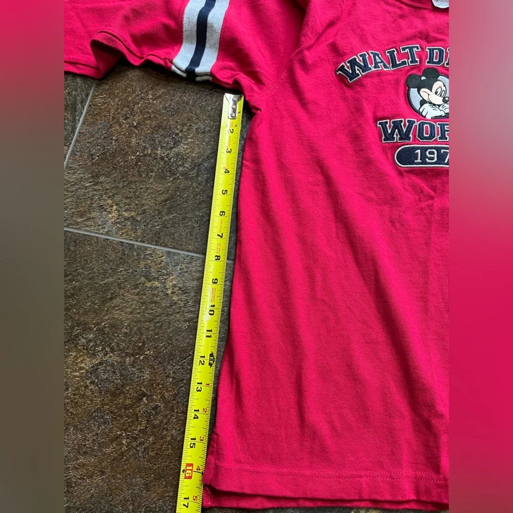 Disney Kids Mickey Mouse red crew long sleeve cotton shirt. Youth XL (vintage?)